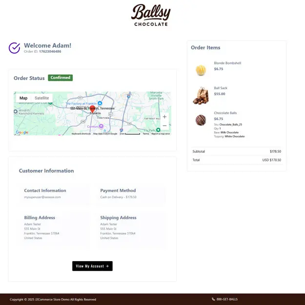 Confirmation Page Designed to Delight