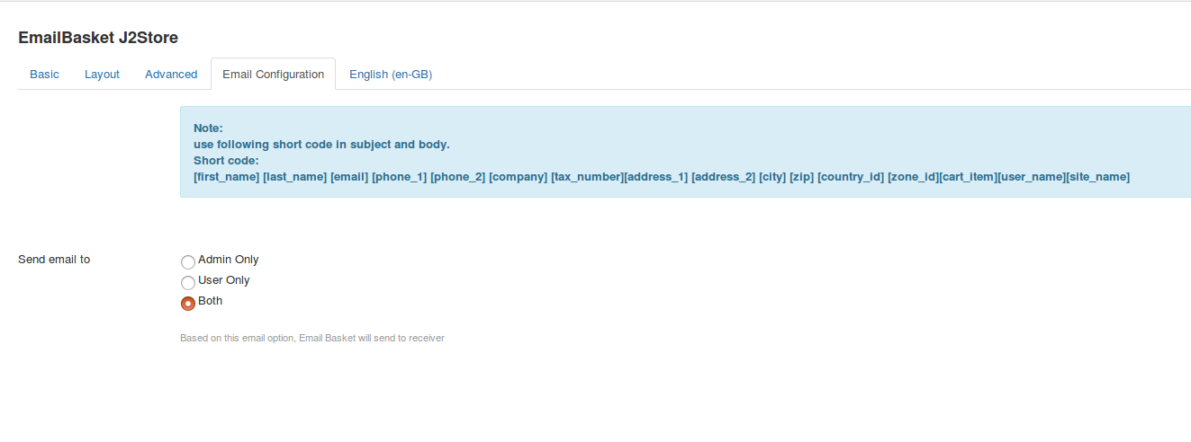 Options to control the recipients of emails