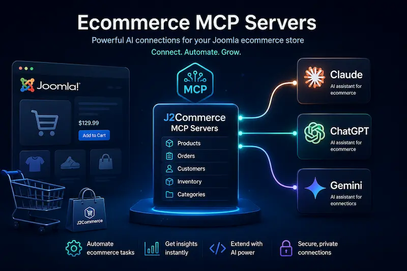 J2Commerce REST API documentation and MCP server integration for AI assistant connectivity