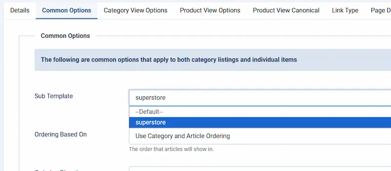 subtemplate view